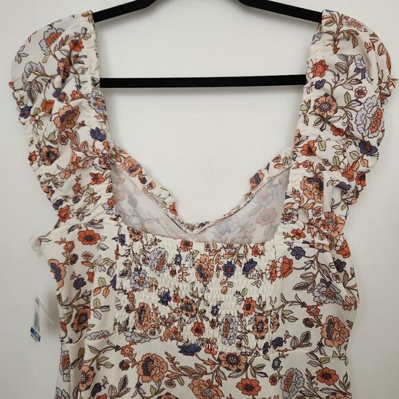 Ultra Flirt Womens Juniors Emma Cap Sleeve Mini Floral Dress Size XL - Picture 6 of 10